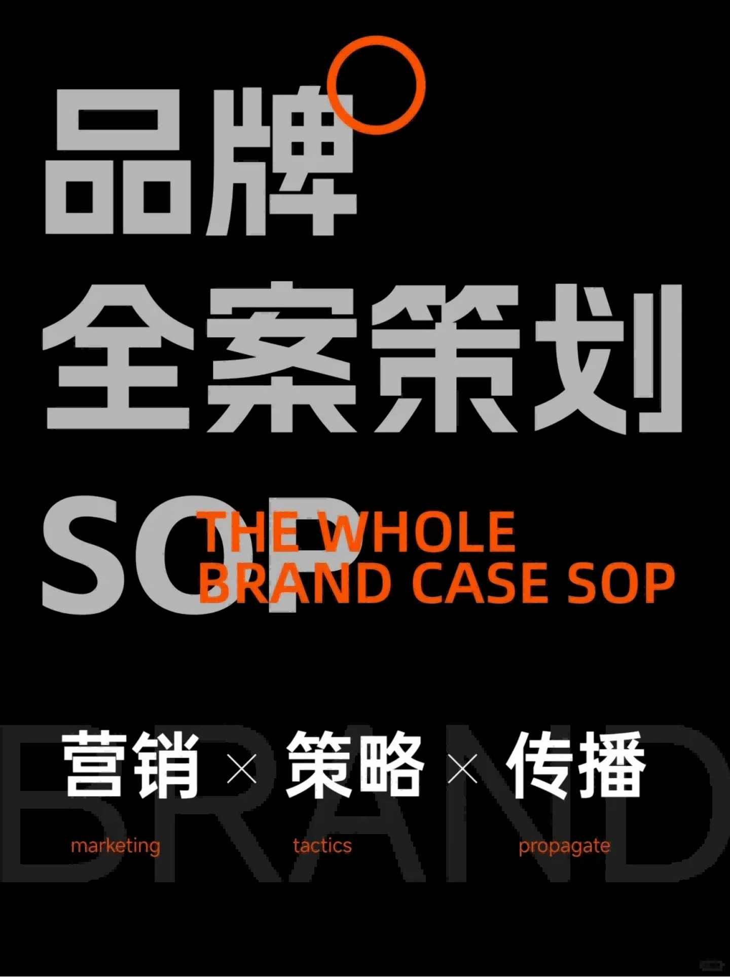 品牌全案策划SOP（营销、策略、传播）