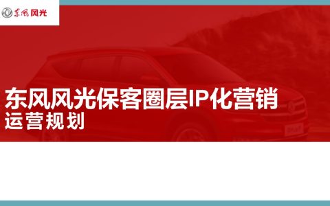 ⭕东风风光保客圈层IP化营销运营规划